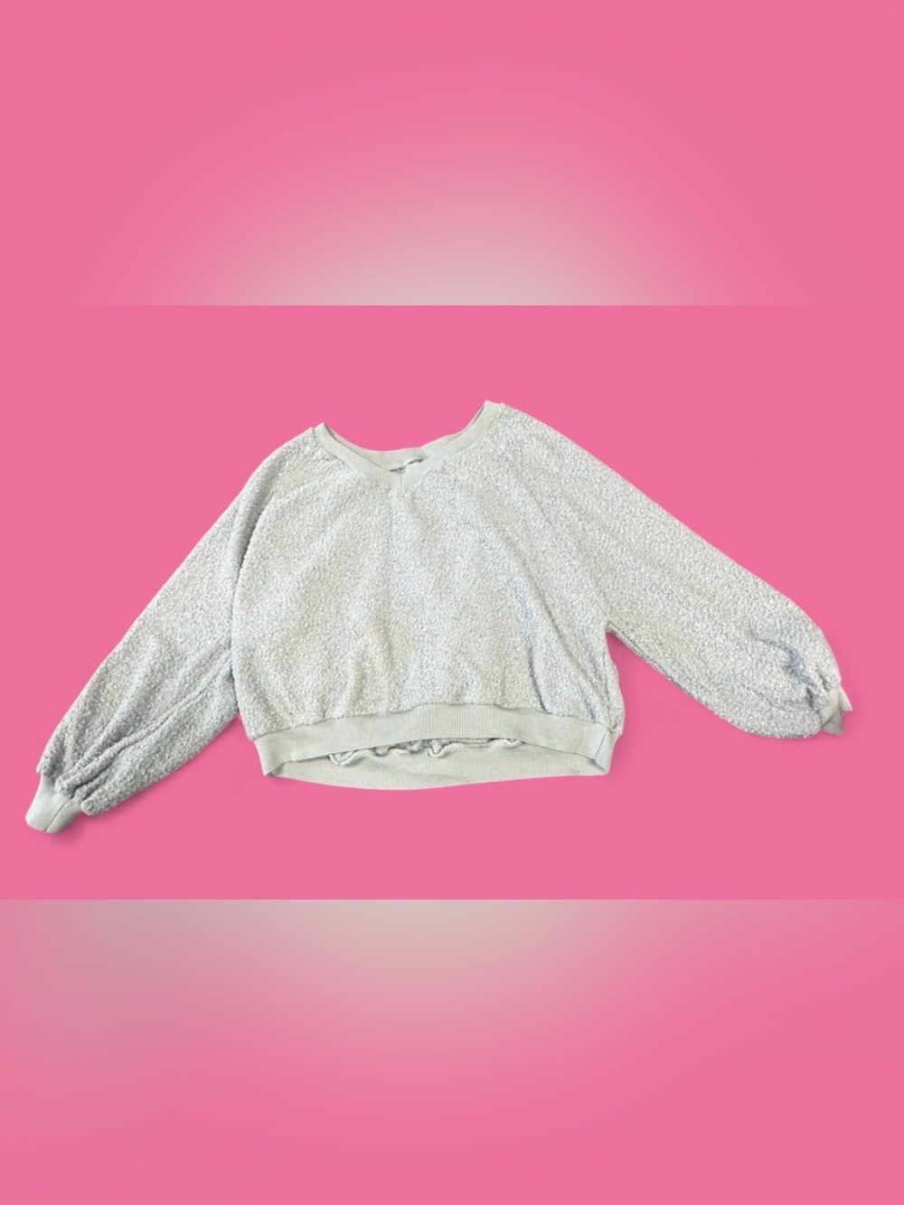 Light Blue Sherpa Sweater